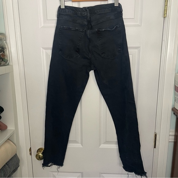 Agolde Toni Faded Black Distressed Ankles Jeans 31 - Picture 5 of 8